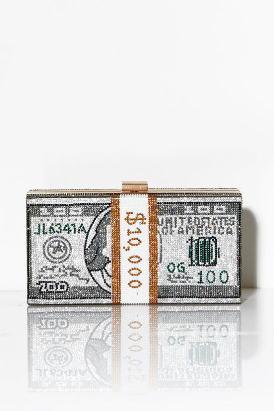 Money Bags Crystal Clutch