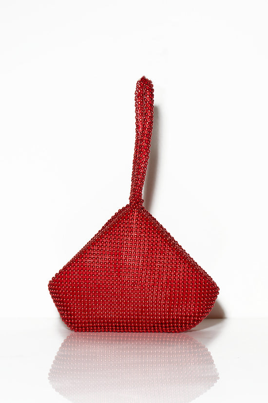 Cater To Me Beaded Clutch -Red