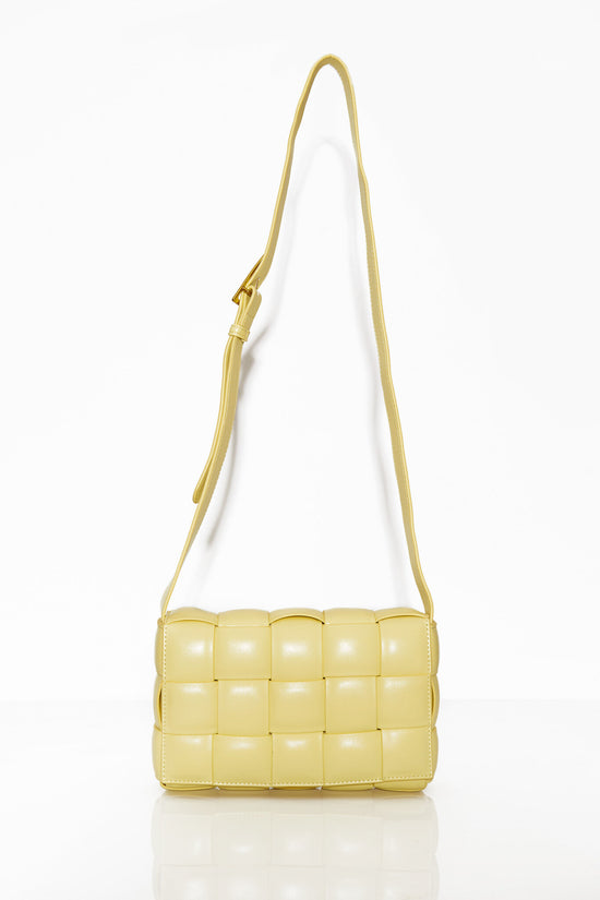 Quilted Shoulder Bag- Yellow