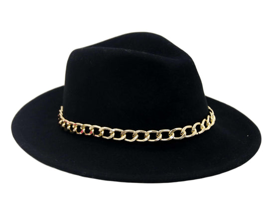 Chain Trim Fedora Hat